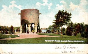 Massachusetts Worcester Institute Tower At Institute Park 1906