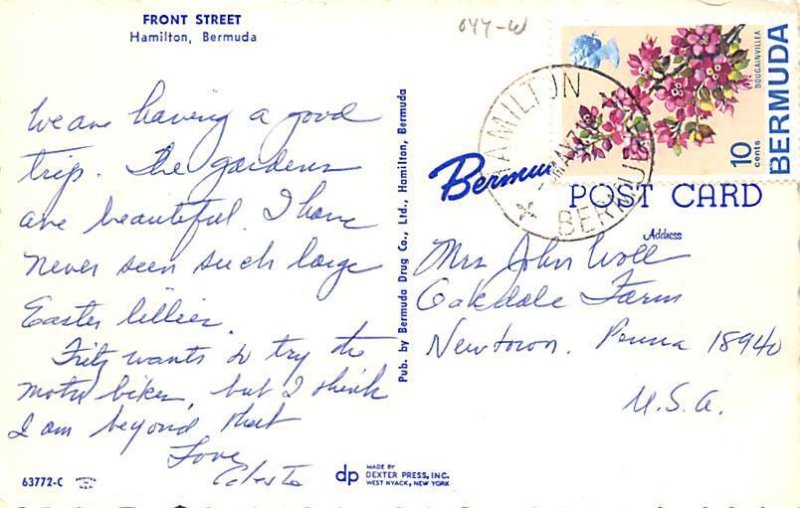 Front Street Hamilton Bermuda 1971 