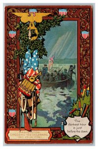 1910 Patriotic George Washington Crossing Delaware Winsch Back Historical Series
