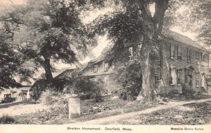 Vintage Postcard Sheldon Homestead Mansion House Deerfield Massachusetts MA