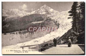 Old Postcard Chamonix Bossons glacier