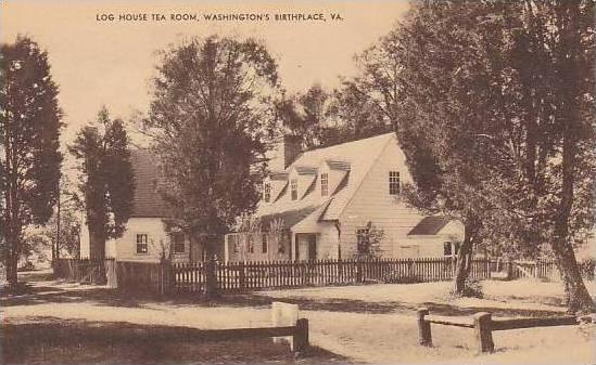 Virginia Westmorland County Log House Tea Room Washingtons Birthplace Artvue