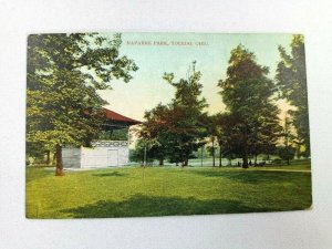 Toledo OH-Ohio, Navarre Park Tree Lined Lake Vintage Postcard