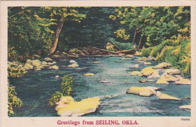 Oklahoma Greetings From Seiling 1959