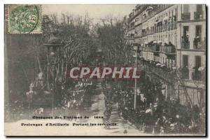 Old Postcard funeral of the victims of Jena extended by & # 39artillerie carr...