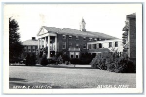 1947 Beverly Hospital Building Beverly Lynn Massachusetts MA RPPC Photo Postcard