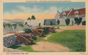 Fort Ticonderoga NY New York South Wall at Southwest Bastion & South Barracks