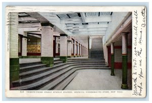 1907 Twenty Third Street Subway Station, Underground Store, New York NY Postcard