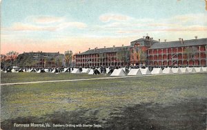 Soldiers Drilling with Shelter Tents Fortress Monroe, Virginia, USA Military ...