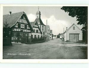 Vintage Post Card Altenheim Hauptstrabe Street Scene Germany  # 3715