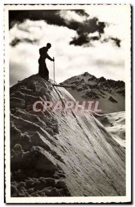 Old Postcard Climbing The Alps of Provence in winter Passage of & # 39A crete