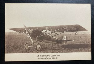 Mint France RPPC Postcard Early Aviation Gourdou Airplane Swiss Hispanic 180hp