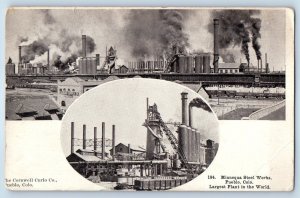 c1910 Pueblo Colorado CO Postcard Minnequa Steel Works Largest Plant Multi View