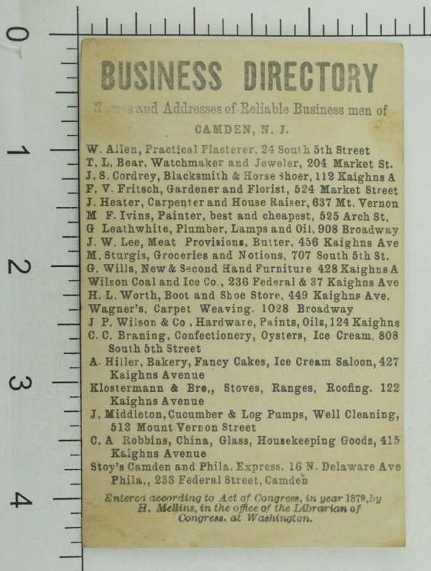 Wilson Coal & Ice Co. Business Directory Back Boy & Girl Running From Wave P99