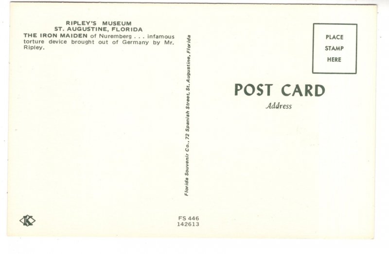 Iron Maiden, Ripley's Believe It or Not Museum St Augustine Florida