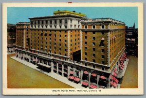 Postcard Montreal Quebec c1920s Mount Royal Hotel Birds Eye View
