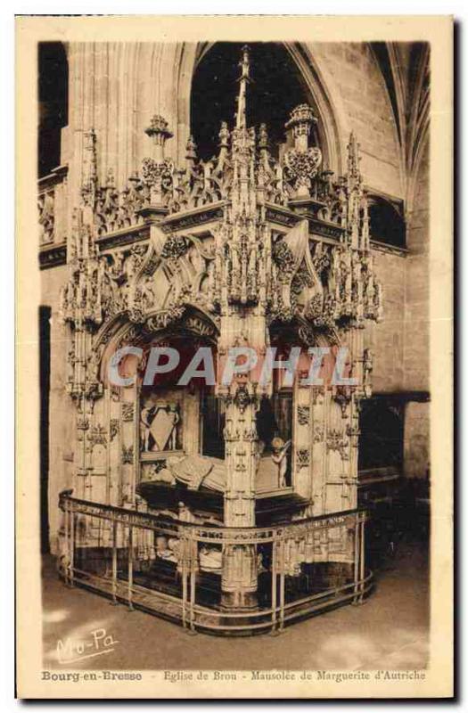 Old Postcard Bourg en Bresse Brou Church Mausoleum of Margaret of Austria