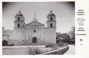 California Santa Barbara The Santa Barbara Mission Real Photo