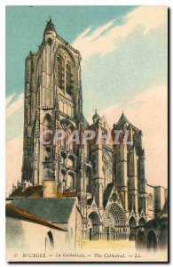 Old Postcard Bourges Cathedrale