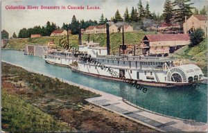 Columbia River Streamers in Cascade Locks Postcard PC328