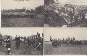 REVUE DE LONGCHAMP 1910 Paris Belgium Royalty 10 Vintage Postcards (L5395)