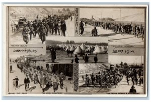 Johannesburg Gauteng South Africa Postcard Regiment Multiview 1914 RPPC Photo
