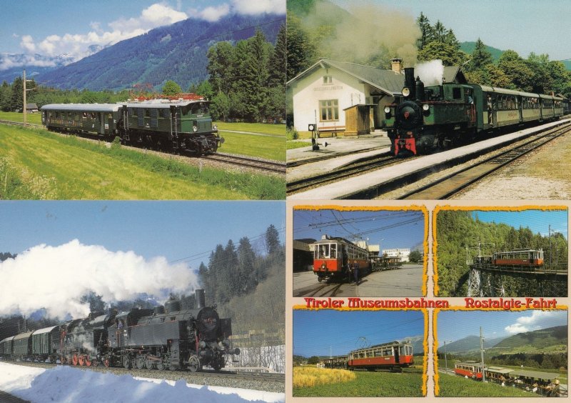 Tirol Austria Railway Trams Trains 8x Postcard s Bundle
