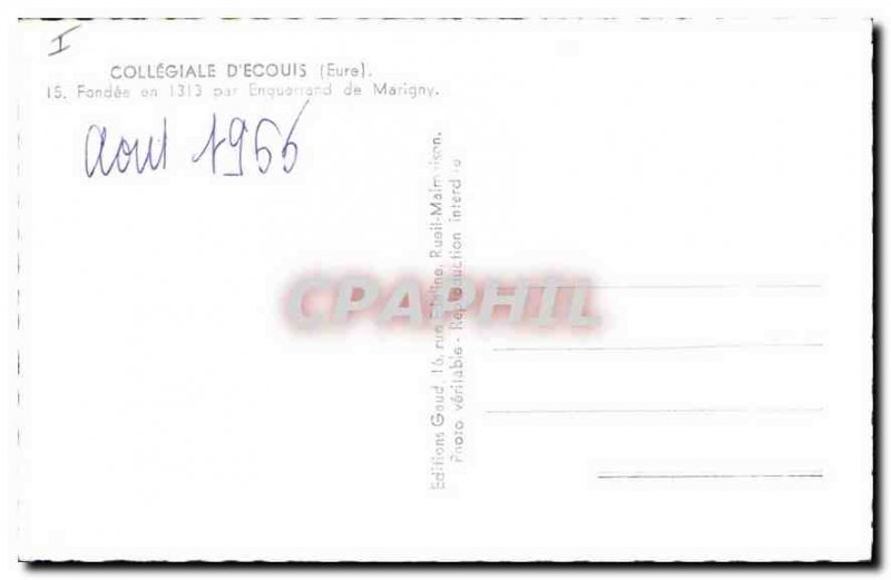 Postcard Modern Collegiate Ecouis (Eure) Founded in 1313