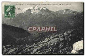 Old Postcard Tarentaise Mont Pourri and & # 39Aigille du Midi to Redoubt ruined