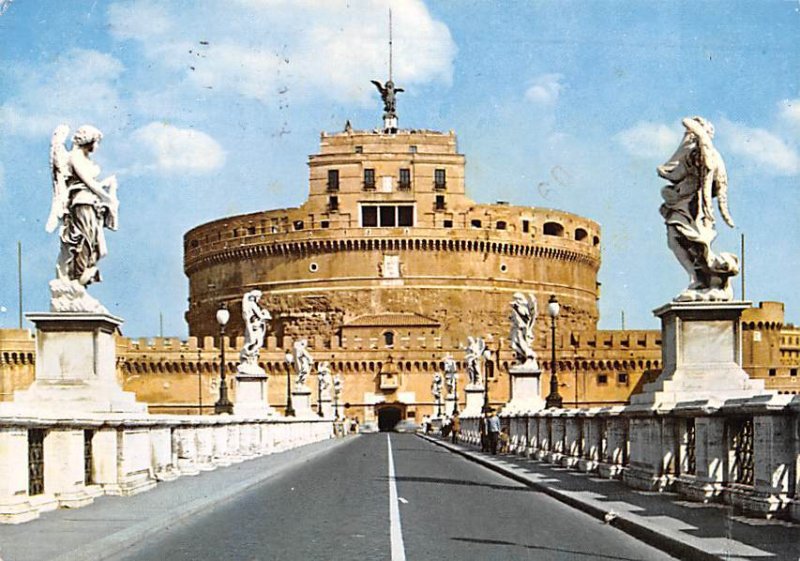 Sant' Angelo Bridge and Castle Roma Italy 1984 