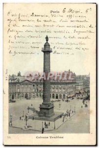 Old Postcard Paris Vendome Column