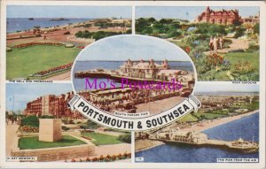 Hampshire Postcard - Portsmouth & Southsea Views . Used Postcard  RS37939