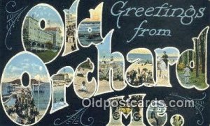 Old Orchard Beach, ME USA Large Letter Town Unused 