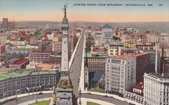 Looking North From Monument Indianapolis Indiana