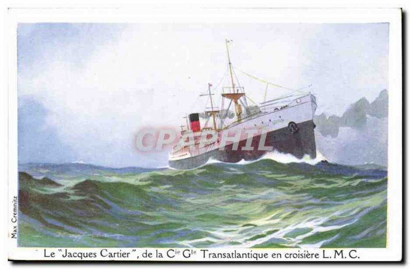 Steamer-Boat-Paquebot- The Cartier 39Jaques & # & # 39 Cie Gle Transatlantic ...