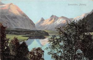 ROMSDALEN NORWAY NORGE LAKE & MOUNTAINSPOSTCARD 1910s