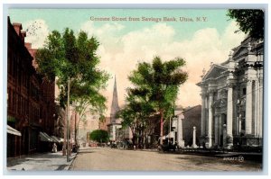 c1910's Genesee Street View From Savings Bank Utica New York NY Antique Postcard