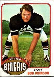 1976 Topps Football Card Bob Johnson Cincinnati Bengals sk4287