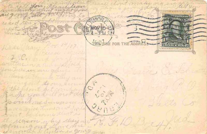 Groves Lighthouse Boston Harbor Massachusetts 1907 postcard