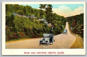 Vintage Kansas Postcard - Scene Near Council Grove