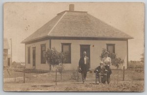 Arnett Oklahoma Dodson Family Lovely Home Old Man 1911 to Cedar KS Postcard A27