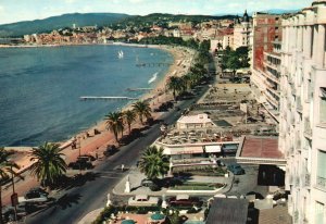 Cannes France, Cannes La Croisette Et Le Suquet La Cote D'Azur Road, Postcard