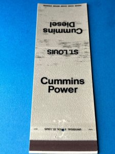 Vintage Matchbook Cover Cummins Power Diesel St Louis, Missouri MB164
