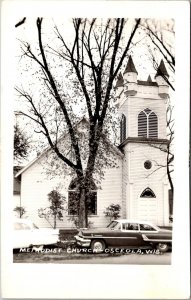 RPPC View of Methodist Church, Osceola WI c1963 Vintage Postcard V60