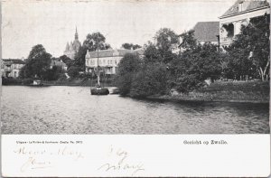 Netherlands Gezicht op Zwolle Vintage Postcard 09.45