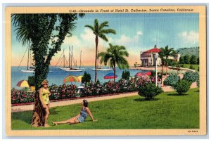 1949 Grounds Hotel St. Catherine Restaurant Santa Catalina Island CA Postcard 