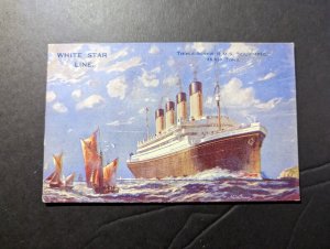 Mint Ship Postcard White Star Lines Triple Screw RMS Olympic