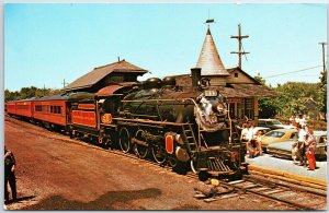 VINTAGE POSTCARD NEW HOPE AND IVYLAND RAILROAD STEAM TRAIN BUCKS COUNTY PA