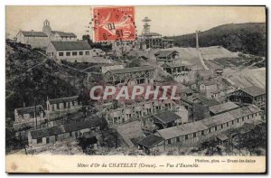 Old Postcard Gold Mines du Chatelet Creuse Overview TOP