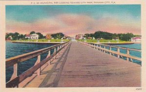 Florida Panama City Municipal Pier Looking Toward City Park